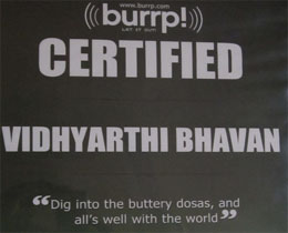 Vidyarthi_Bhavan_Burrp! Certified - 2009